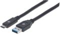 MANHATTAN USB 3.1 Gen1 Typ C-Kabel C-Stecker/A-Stecker 3m