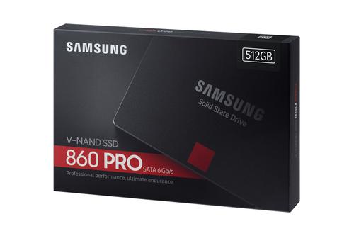 SAMSUNG SSD 860 PRO 2.5inch 512GB SATA 560MB/s read 530MB/s write MJX (MZ-76P512B/EU)