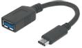 MANHATTAN Usb-C To Usb-A Cable, 15Cm, 