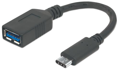 MANHATTAN Usb-C To Usb-A Cable, 15Cm,  (355285)