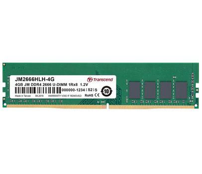 TRANSCEND 4GB JM DDR4 2666 U-DIMM 1Rx8 512Mx8 CL19 1.2V (JM2666HLH-4G)