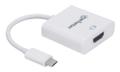 MANHATTAN MH Adapter, Converter Cable,  USB 3.1 C-Male/ HDMI-Female,  W (152921)