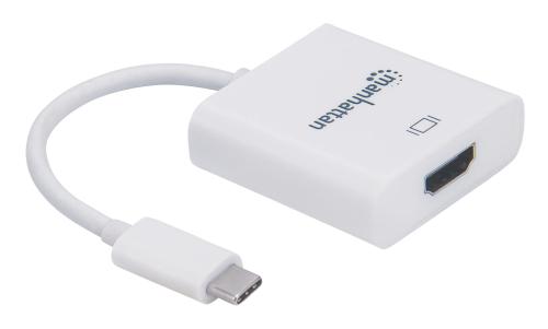 MANHATTAN MH Adapter, Converter Cable,  USB 3.1 C-Male/ HDMI-Female,  W (152921)