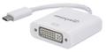MANHATTAN MH Adapter, Converter Cable,  USB 3.1 C-Male/ DVI-Female,  Wh (152914)