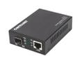 INTELLINET 10GBase-T to 10GBase-R Media Converter, 1 x 10 GB SFP Slot, 1 x 10GB RJ45 Port (Euro 2-pin plug) Medieomsætter Gigabit Ethernet 10 Gigabit Ethernet 5 Gigabit Ethernet 2.5 Gigabit Ethernet 