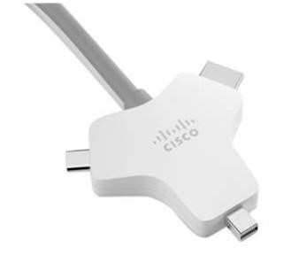 CISCO o Multi-head - Video / audio / data cable - HDMI male to HDMI, Mini DisplayPort,  24 pin USB-C male - 9 m - for Webex Room Kit Mini - No Encryption and No Radio, Room Kit Pro (CAB-HDMI-MUL4K-9M=)