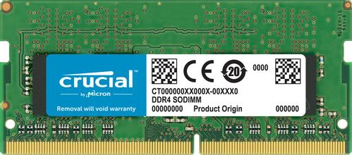 CRUCIAL DDR4 - module - 8 GB - SO DIMM 260-PIN - 2666 MHz / PC4-21300 - CL17 - 1.2 V - niet-gebufferd - niet-ECC (CT8G4S266M)