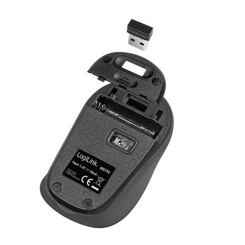 LOGILINK Maus Funk 2,4 GHz 3-Button, schwarz (ID0193)