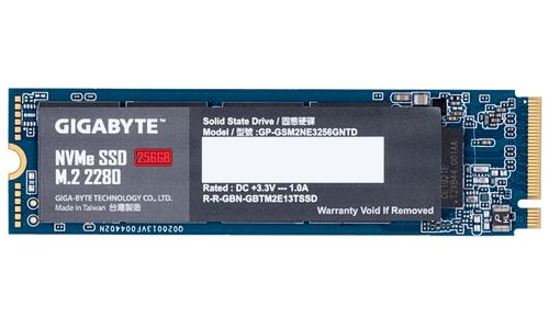 GIGABYTE NVMe SSD M.2 256GB PCIE 3.0 x4 (GP-GSM2NE3256GNTD)