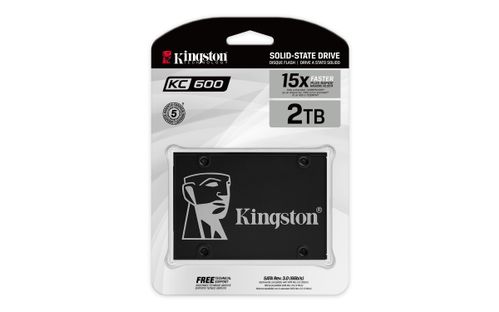 KINGSTON n KC600 - SSD - encrypted - 2 TB - internal - 2.5" - SATA 6Gb/s - 256-bit AES-XTS - Self-Encrypting Drive (SED), TCG Opal Encryption (SKC600/2048G)