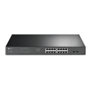 TP-LINK k JetStream TL-SG1218MPE - Switch - smart - 16 x 10/100/1000 (PoE+) + 2 x Gigabit SFP - rack-mountable - PoE+ (192 W) - AC 100 - 240 V