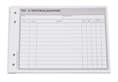 BURDE Tid & Materialrapport 50 Sidor A5L