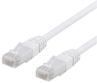 DELTACO UTP Cat.6 patch cable 20m, white (TP-620V)