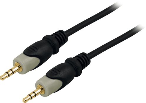 DELTACO Audio cable, 3.5mm male - male, gold plated, 3m (MM-151-K)