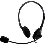 DELTACO Stereo Headset, microphone and volume control, 2x 3,5mm, black (HL-2)