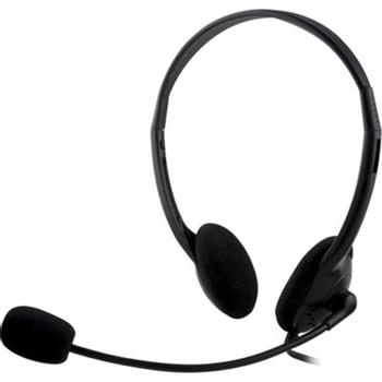 DELTACO Stereo Headset, microphone and volume control, 2x 3,5mm, black (HL-2)