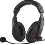 DELTACO Stereo headset w / volume control, 2 x 3.5mm, black