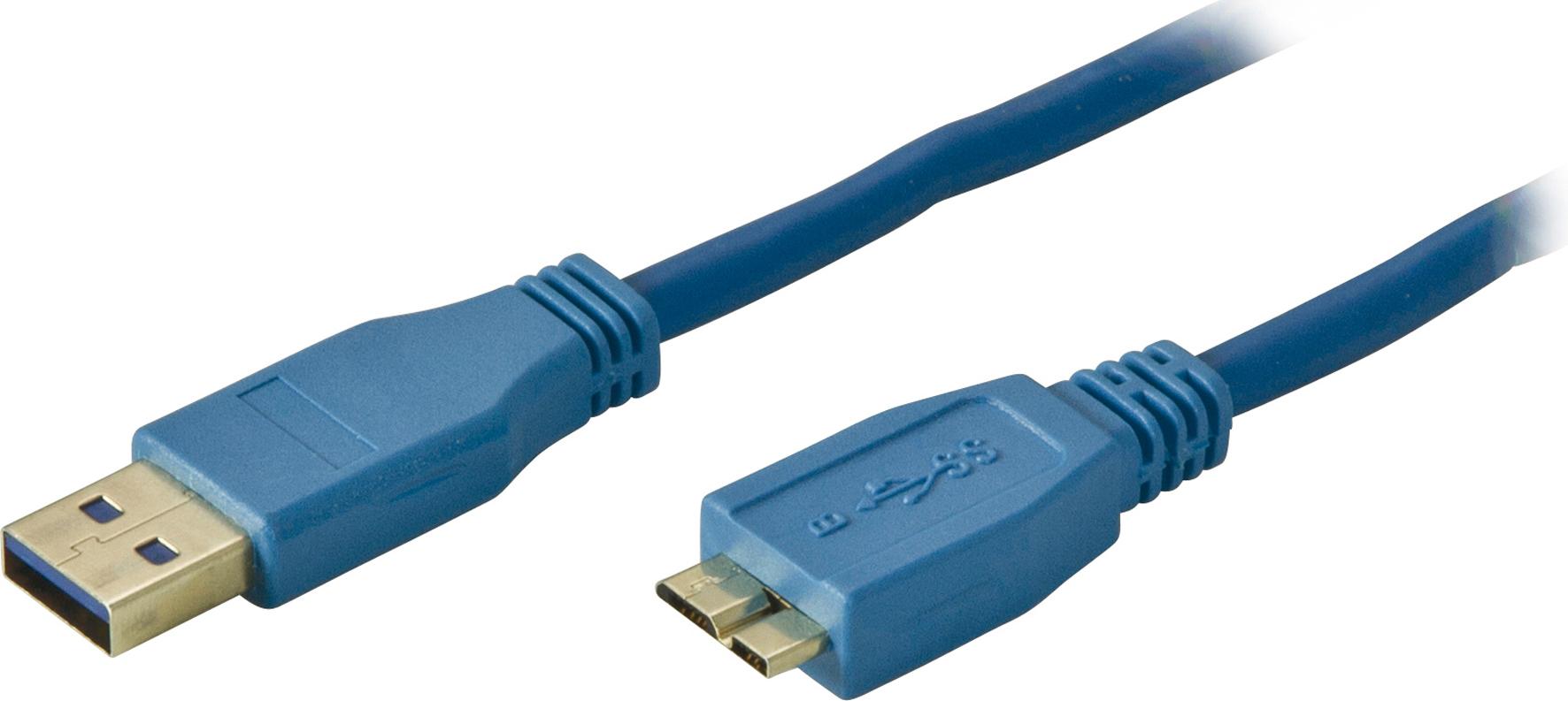 DELTACO microUSB SS 2m | Harddisk