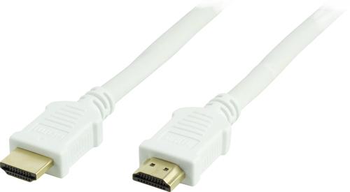DELTACO HDMI-kabel,  v1.4+Ethernet,  19-pin ha-ha, 1080p, vit, (HDMI-1020A-K)