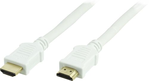 DELTACO HDMI-kabel,  v1.4+Ethernet,  19-pin ha-ha, 1080p, vit, (HDMI-1030A-K)