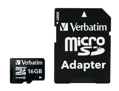 VERBATIM microSDHC Class 10 - 16GB (44082)