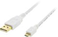DELTACO USB 2.0 cable Type A male - Type Micro B male, 5-pin, for charging, 1m