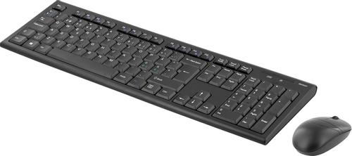 DELTACO trådløst tastatur og mus, USB, 10m, nordisk, sort (TB-114)