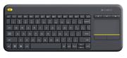 Logitech Wireless Touch Keyboard K400 Plus - tastatur - Nordisk - svart Inn-enhet
