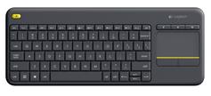 Logitech Wireless Touch Keyboard K400 Plus - tastatur - Nordisk - svart Inn-enhet