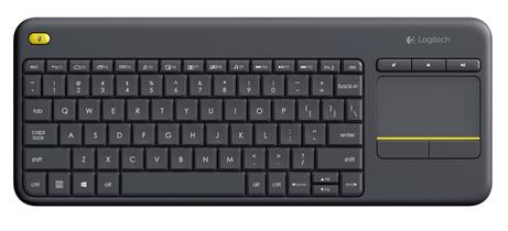 Logitech Wireless Touch Keyboard K400 Plus - tastatur - Nordisk - svart Inn-enhet (920-007141)