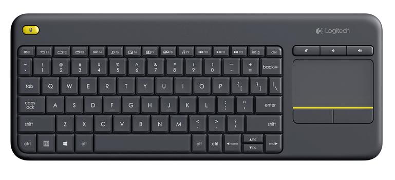 Logitech Wireless Touch Keyboard K400 Plus - tastatur - Nordisk - svart Inn-enhet (920-007141)