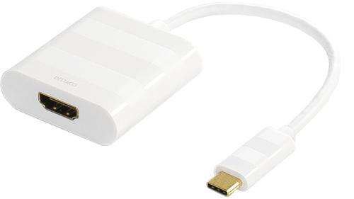 DELTACO USB Adapter Type C to HDMI 4K White (USBC-HDMI1)