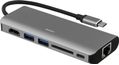 DELTACO Multiport Adapter, USB-C, HDMI, 2xUSB-A, SpaceGrey
