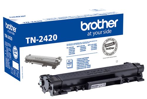 BROTHER TN2420 - High Yield - black - original - toner cartridge - for Brother DCP-L2510,  L2530, L2537, L2550, HL-L2350, L2370, L2375, MFC-L2713,  L2730, L2750 (TN2420)