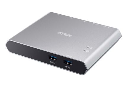 ATEN 2-Port USB-C Gen 1 Dock Switch USB hub - 2 ports - Sort (US3310-AT)