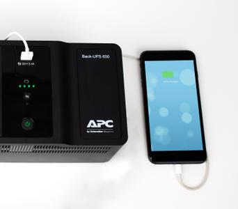 APC BE650G2 Back-UPS 650VA 230V 1 USB charging port 8 Schuko CEE7/7 outlets (2 surge) (BE650G2-GR)